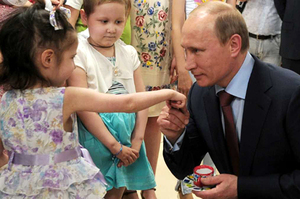 Kissed by Vladimir Putin: how Russian president treats kids