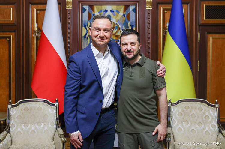 Президент Польщі Анджей Дуда та президент України Володимир Зеленський Дуда: Частині німецького бізнесу байдуже, що відбувається з Україною