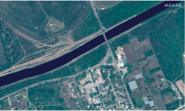 5 травня 2022 року Росія відновила подачу води в анексований Крим, свідчать супутникові знімки
