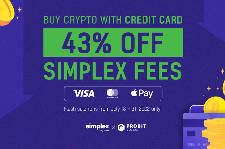 Користувачі ProBit Global можуть купувати криптовалюту за допомогою кредитних карток зі знижкою 43% на комісію Simplex