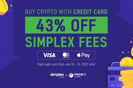 Пользователи ProBit Global могут покупать криптовалюту с помощью кредитных карт со скидкой 43% на комиссию Simplex