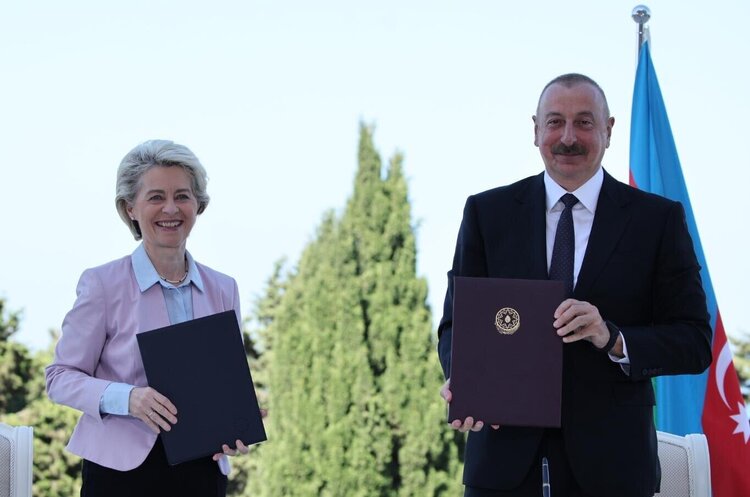 Європа подвоїть імпорт газу з Азербайджану до 2027 року: підписана угода про поставки 20 млрд куб. м щорічно Європа подвоїть імпорт газу з Азербайджану до 2027 року: підписана угода про поставки 20 млрд куб. м щорічно