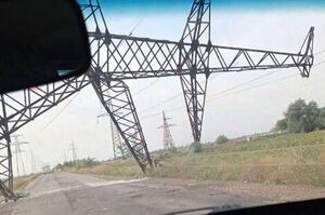На Херсонщині впала опора лінії електропередач, що вела із ЗАЕС до Криму