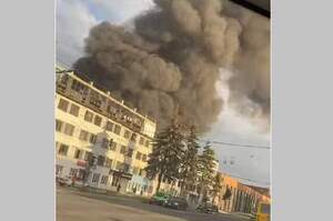У Львові сталася пожежа на території колишнього автобусного заводу