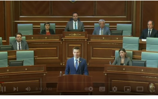 Олексій Гончаренко у парламенті Косово Український депутат вперше виступив у парламенті Косово, закликавши визнати його незалежність