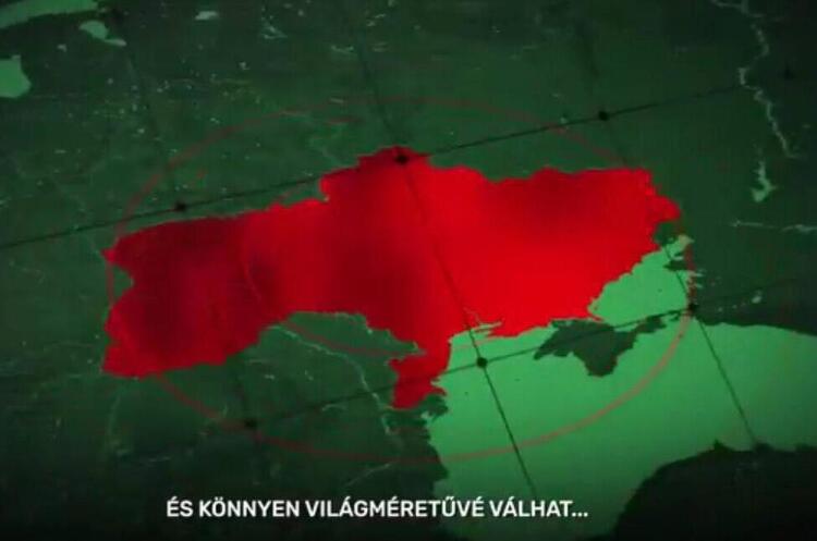 Hungarian government calls for a ceasefire and shows a map of Ukraine showing Crimea as belonging to Russia