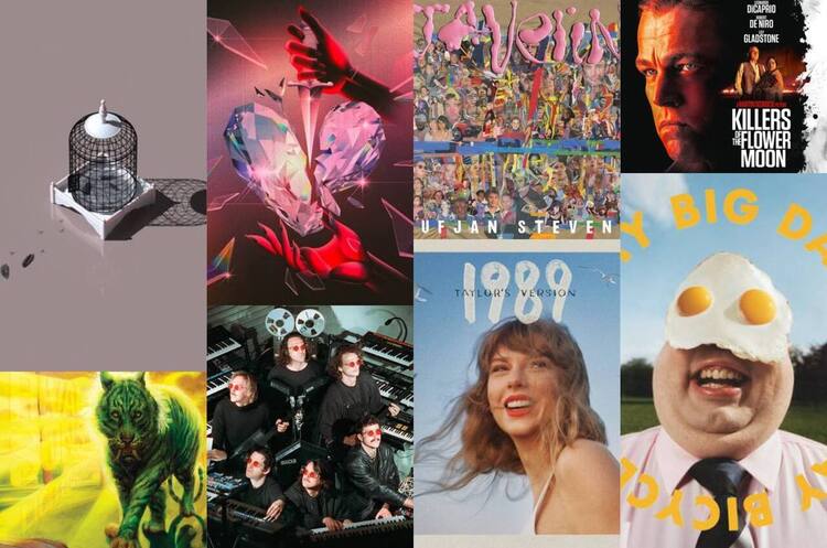 Колаж: Ольга Усачова, Mind UA. Плейліст жовтня: релізи від The Rolling Stones, Taylor Swift, Bombay Bicycle Club, King Gizzard & The Lizard Wizard і не тільки