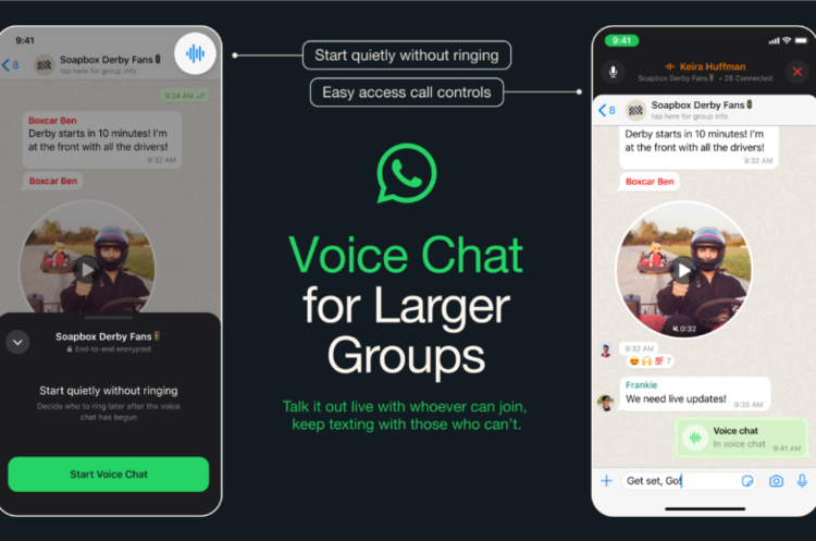 WhatsApp презентувала нову функцію голосового чату для великих груп WhatsApp презентувала нову функцію голосового чату для великих груп