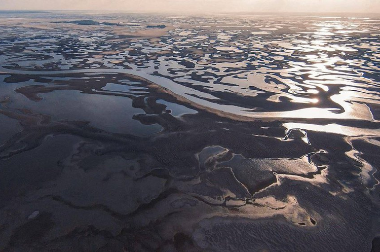 На території колишнього Каховського водосховища вперше за 50 років водопілля – супутникові знімки На території колишнього Каховського водосховища вперше за 50 років водопілля – супутникові знімки