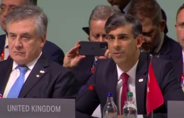 скріншот Ріші Сунак: “росіяни залишали вибухівку в дитячих іграшках. Цьому не може бути виправдання”
