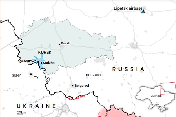 карта: Institute for the Study of War, AEI's Critical Threats Project, FT “Нам не потрібна російська земля”: в українській владі прокоментували мету наступу ЗСУ в Курській області