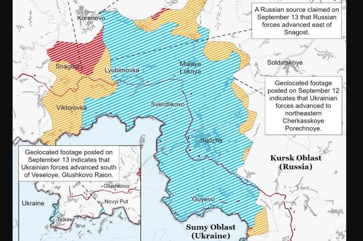 інфографіка ISW ІSW: ЗСУ прорвали кордон росії на новій ділянці Курської області