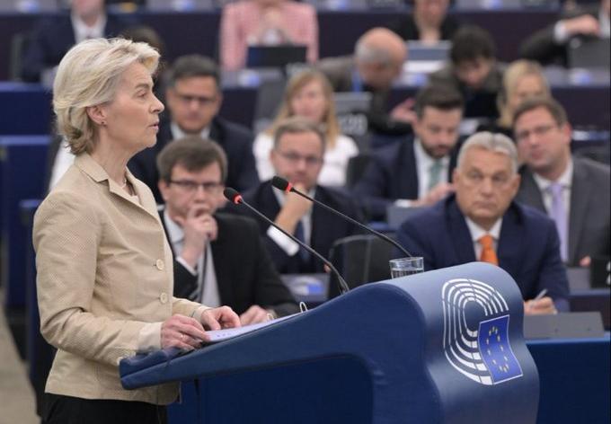 фото @vonderleyen Фон дер Ляєн гостро розкритикувала Орбана під час промови в Європарламенті