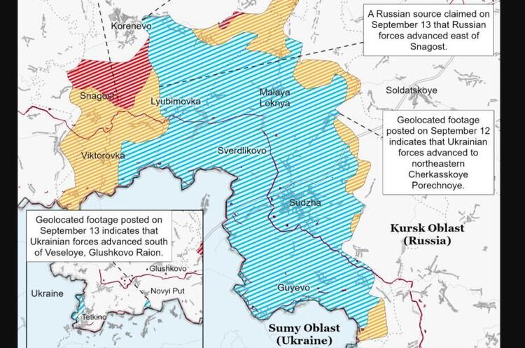 карта ISW Bloomberg: Україна може утримувати Курську область місяцями