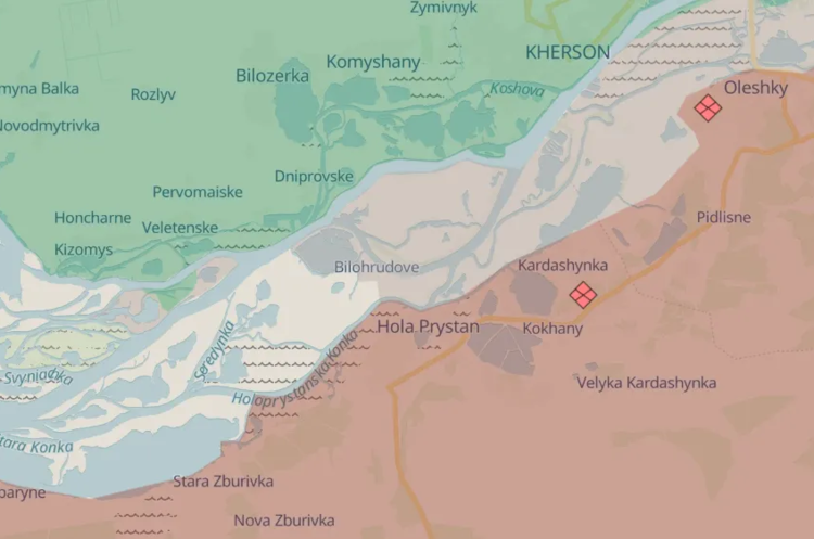 DeepState/OpenStreetMaps росія накопичує 300 катерів для перетину Дніпра і хоче почати ще один наступ на Херсонсщині – військові