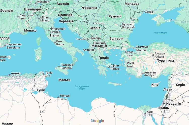 Google Maps Російські судна в страху перед українськими дронами стали ходити в Сирію через Атлантичний океан – ISW