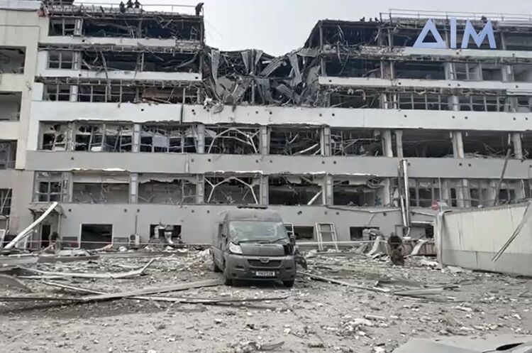 Фото: канал «Дім» Від ракетної атаки рф по Києву постраждали канали українського іномовлення, зокрема Freeдом і «Дім»