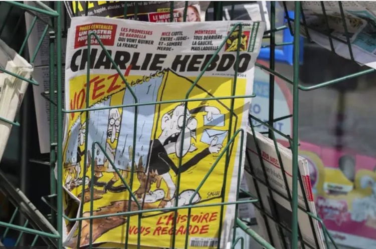 фото Getty Images Журнал Charlie Hebdo подав позов до платформи Х через фейкові карикатури на Зеленського