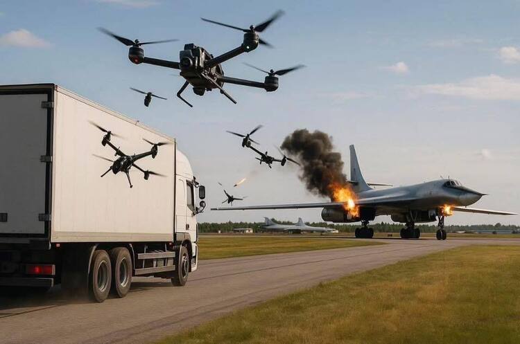 Зображення ШІ Удар українських дронів по російських ядерних бомбардувальниках шокував кремль – Bloomberg
