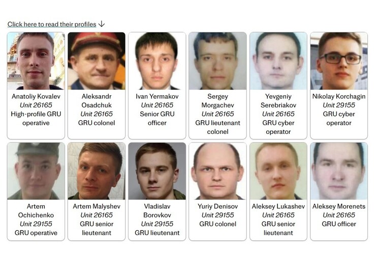 фото The Telegraph Британія відкрила обличчя 18-ти російських шпигунів, які чинили диверсії для перешкоджання західній допомозі Україні
