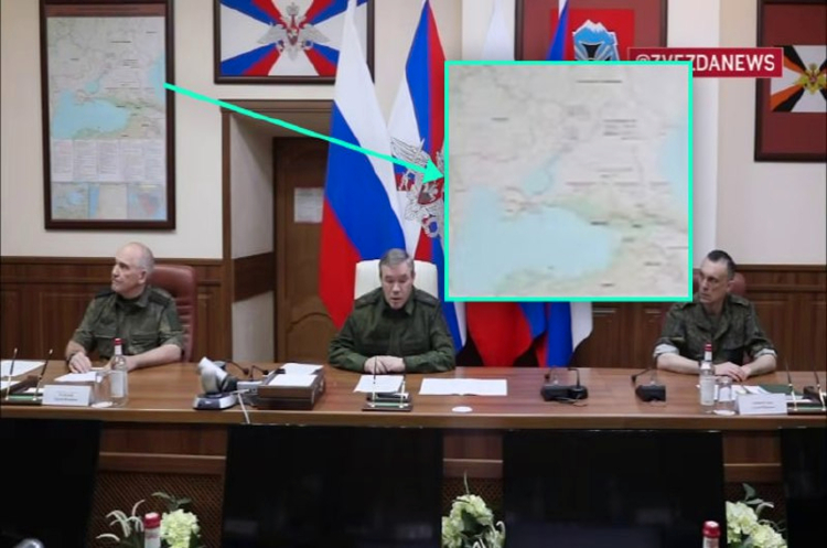 Герасімов засвітив воєнні плани росії, сидячи на тлі карти, на якій Одеса і Миколаїв зображені в складі рф Герасімов засвітив воєнні плани росії, сидячи на тлі карти, на якій Одеса і Миколаїв зображені в складі рф