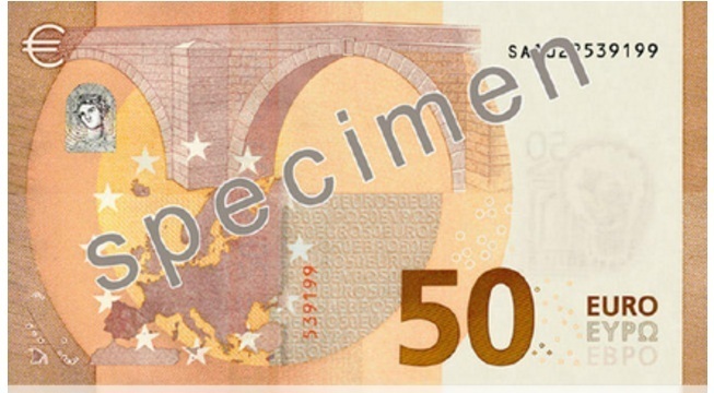 Європейський центробанк випустив нову банкноту в 50 євро