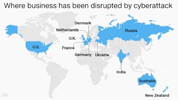 Перелік найбільших світових компаній, які вразив вірус Petya