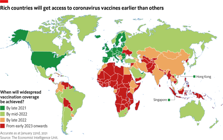 Україна не отримає широкого доступу до вакцини від коронавірусу до 2023 року  –  The Economist