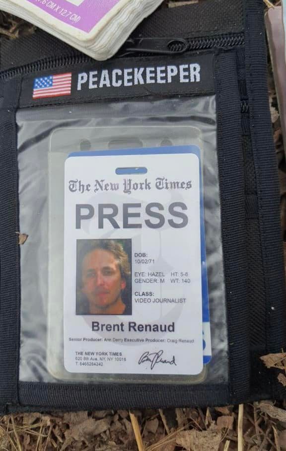 The russian occupiers shot dead a New York Times correspondent in Irpen