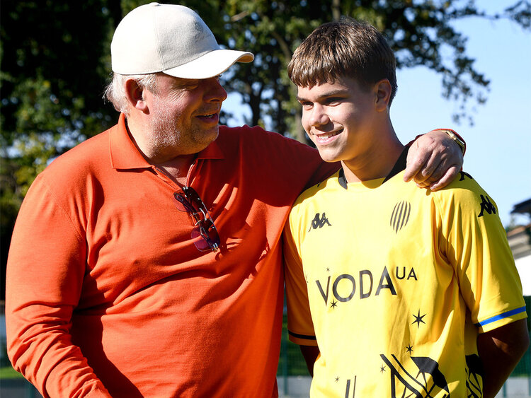 Hryhoriy Kozlovskyy reacts to Ruh U-15�s early championship in the NLM Pro League